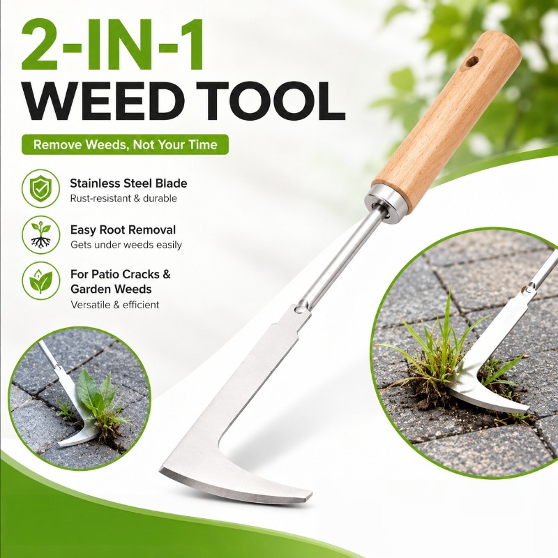 Gardening Tools Used For Weeding - Paslanmaz Çelik Çapraz Çapalama Aleti L-şeklinde