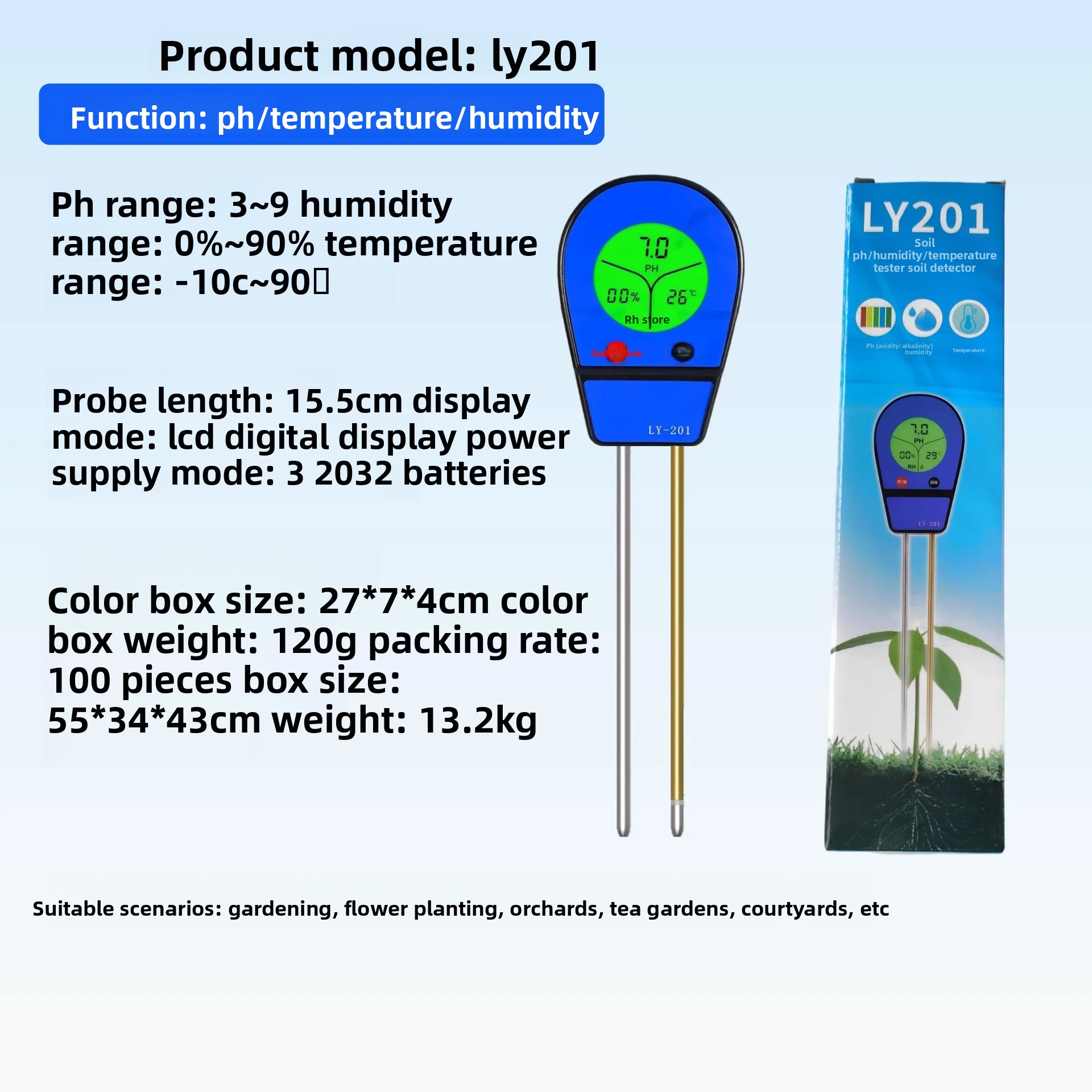 Moisture Meter Plant - Bitki Bahçesi Bahçıvanlık Çimleri için 4'ü