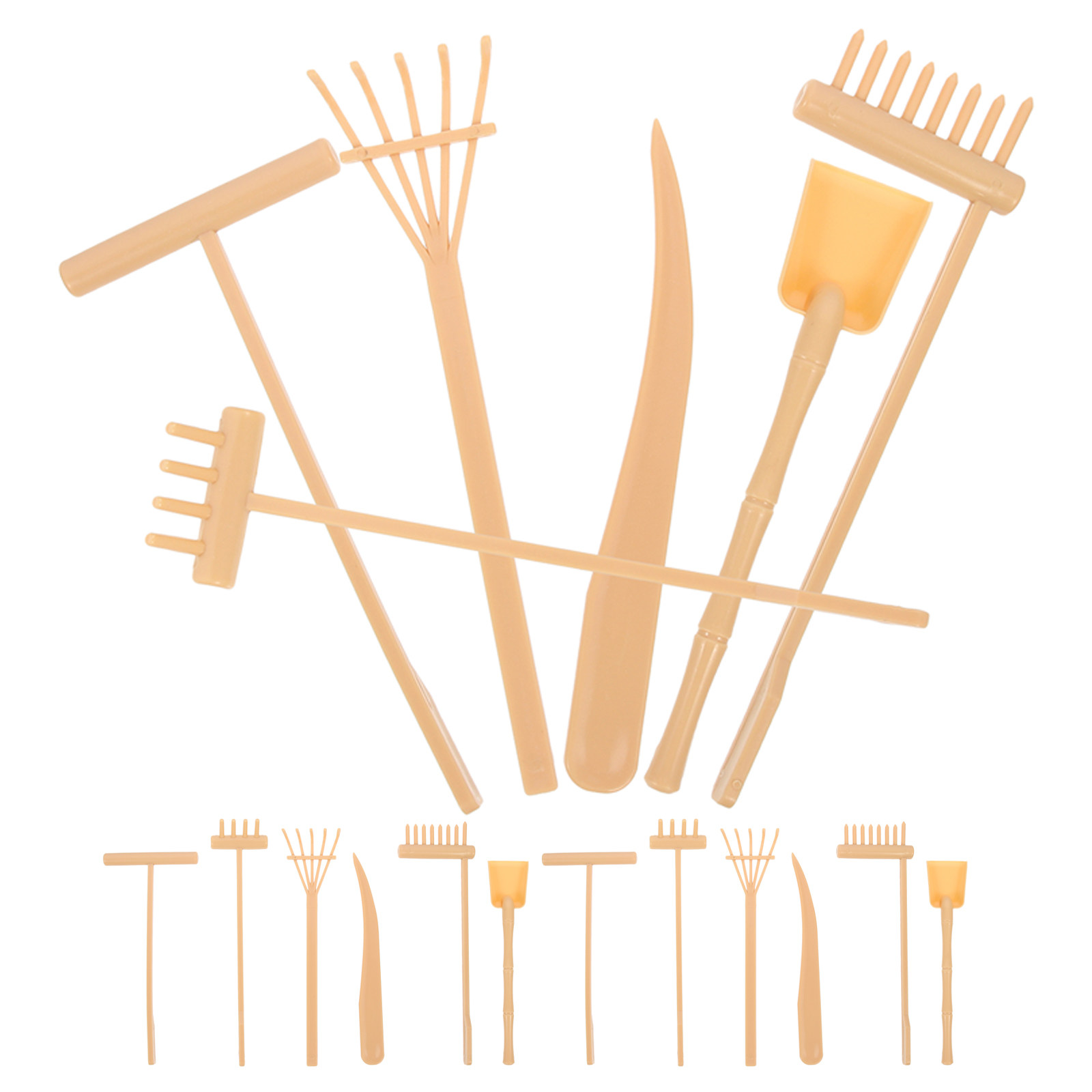 Zen Gardening Tools - 3'lü Set Zen Kum Bahçesi Tırmığı