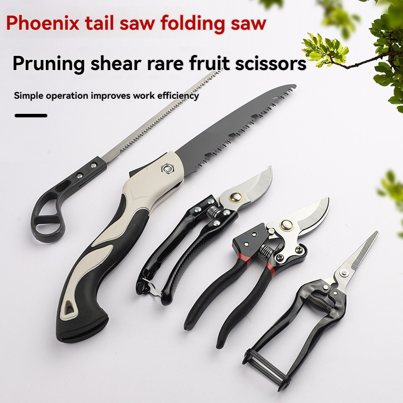 Gardening Tools To Cut Branches - Katlanır Testereli Bahçe Budama Makası Seti,