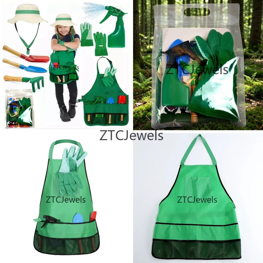 Gardening Tool - Çocuklar için bahçe önlüğü, eldivenli alet