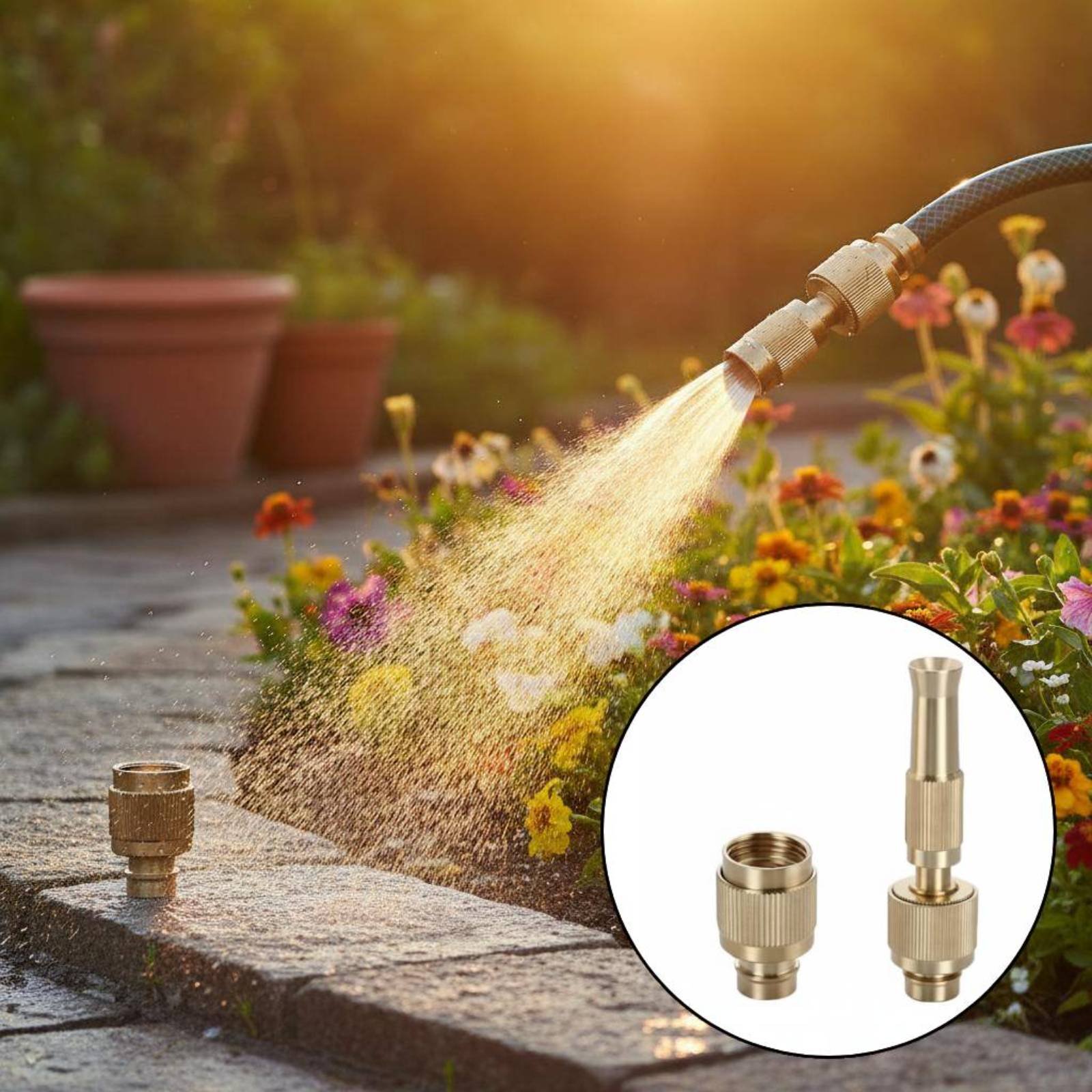 Gardening Tools And Equipment - Pirinç Su Evrensel Konektörü Araba Yıkama