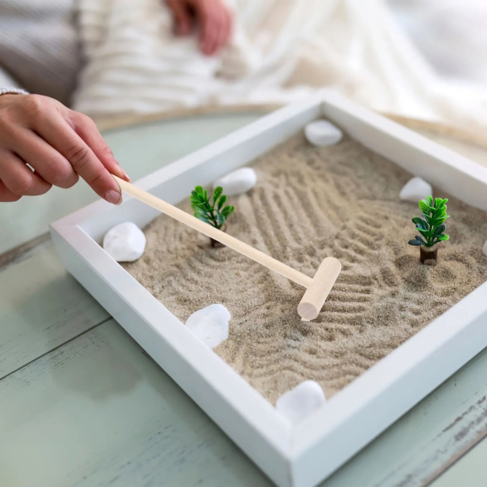 Zen Gardening Tools - 6 adet Mini Bambu Tırmık Seti