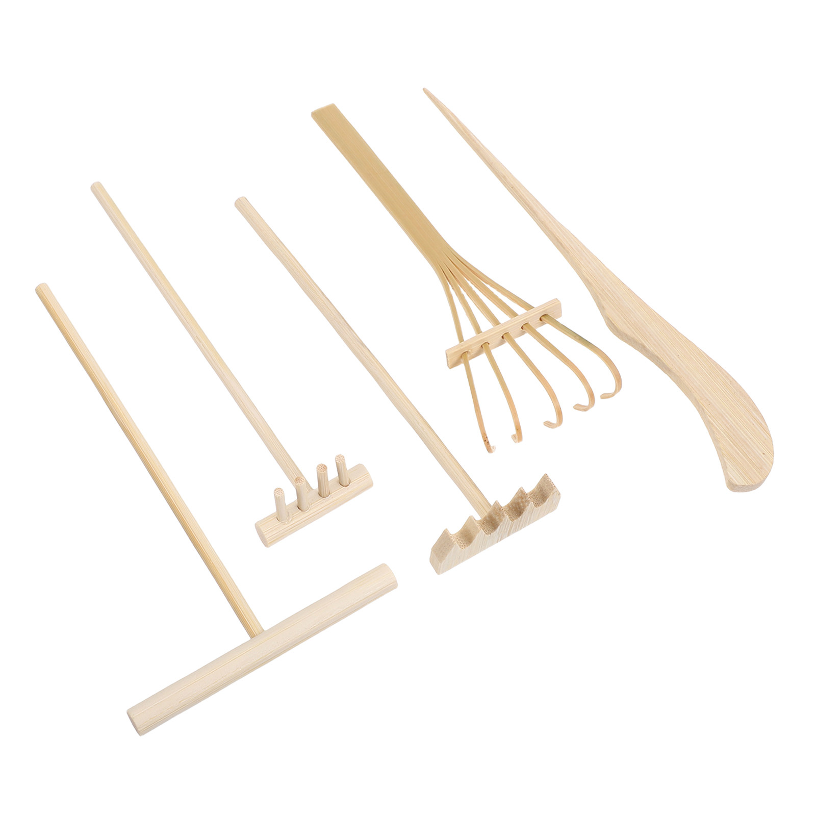 Gardening Tools And Accessories - 5 Adet Mini Bambu Zen Bahçesi