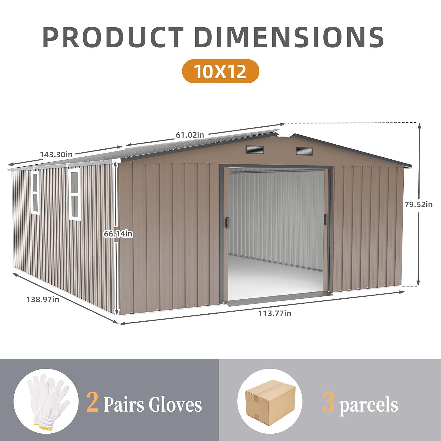 10x12 FT Dış Mekan Depolama Ku - Gardening Tool incelemesi ve fiyatı