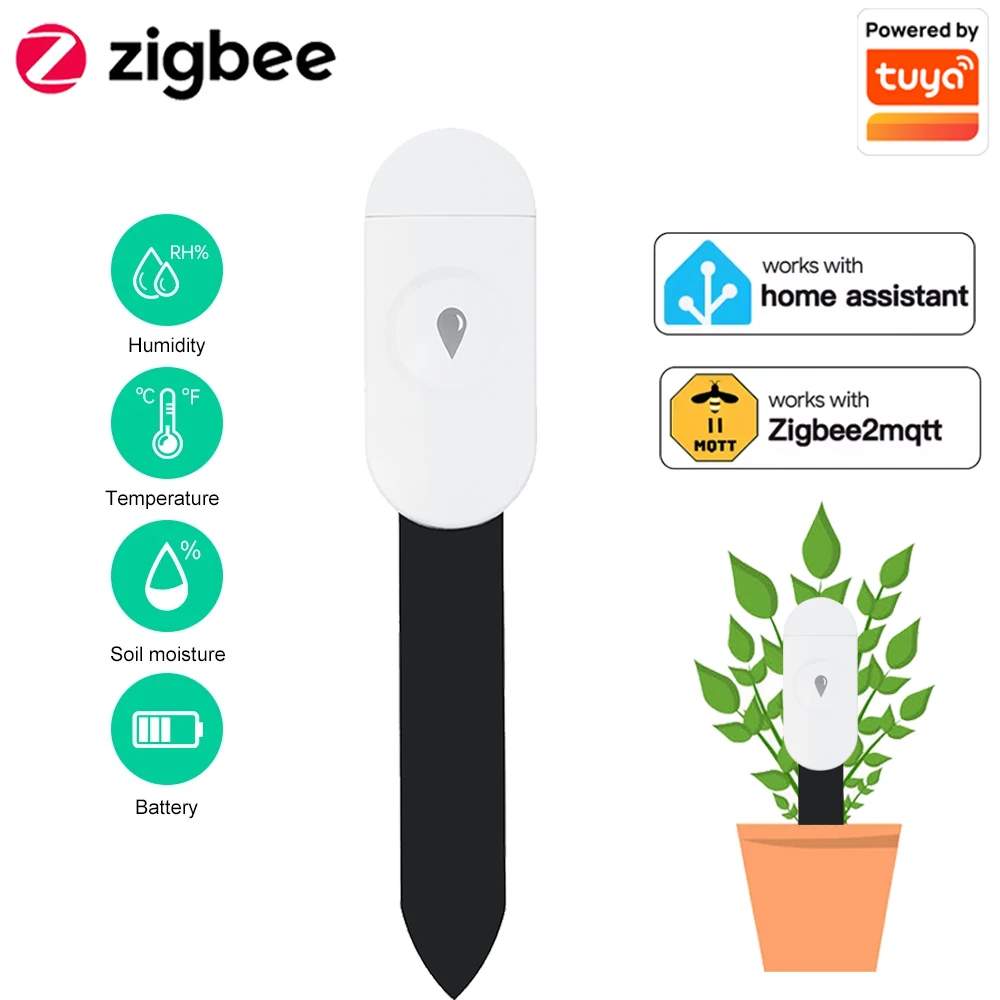 Tuya Zigbee Sıcaklık Nem Nem D - Moisture Meter Plant incelemesi ve fiyatı
