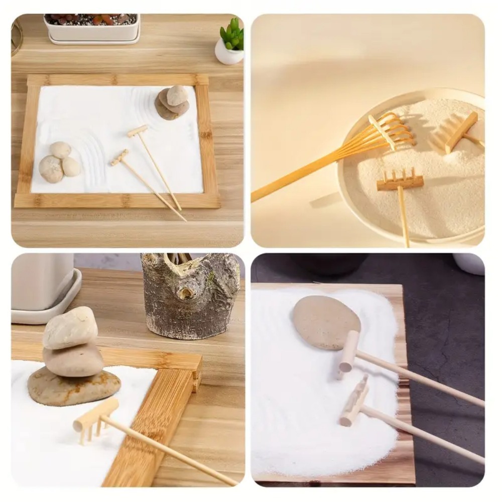 6 adet Mini Bambu Tırmık Seti  - Zen Gardening Tools incelemesi ve fiyatı